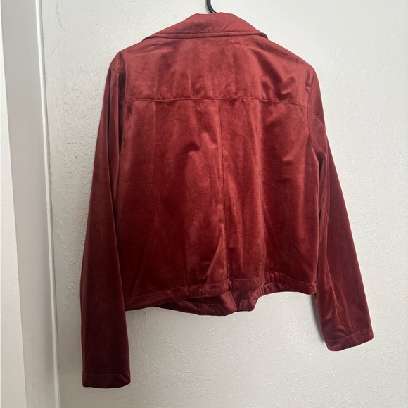 LC Lauren Conrad Women's Velvet Rust Jacket - Picture 4 of 5